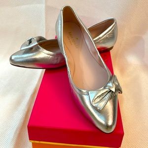 Kate Spade Silver Ballet Flats